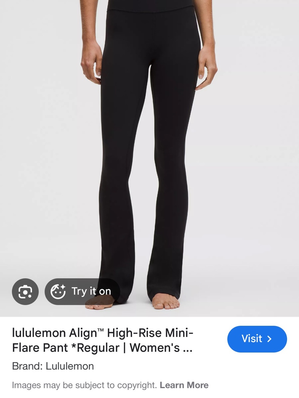 Lululemon Align High-Rise Mini-Flare Pants in Black